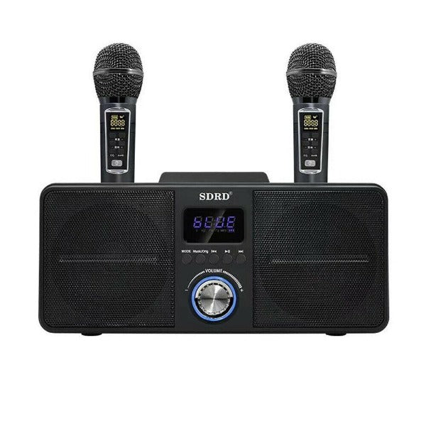 SDRD SD309 Wireless Bluetooth Karaoke 2PCS Microphone Speaker Handheld Mic Portable Singing SDRD SD309 Wireless Bluetooth Karaoke 2PCS Microphone Speaker Handheld Mic Portable Singing